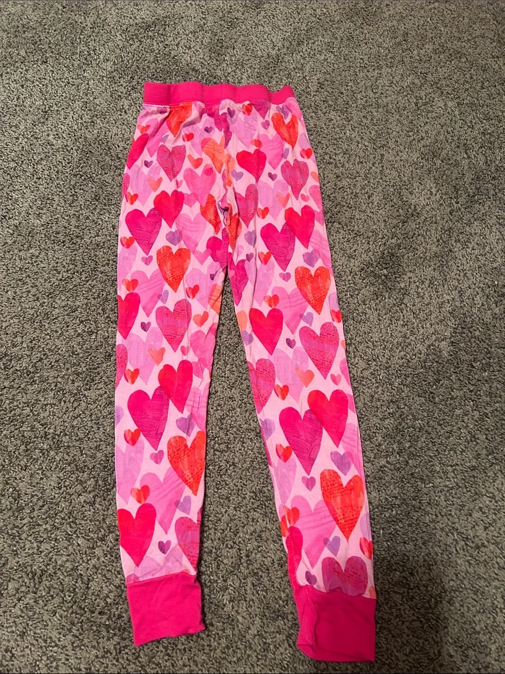Little Sleepies Pink & Red Heart Print Pajama Set
